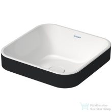   Duravit HAPPY D.2 PLUS 40x40 cm-es ráültethető csiszolt mosdó Wondergliss bevonattal,fehér/antracit matt,23594061001