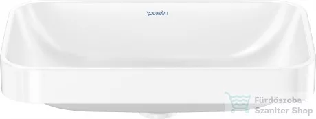 Duravit HAPPY D.2 PLUS 60x40 cm-es ráültethető csiszolt mosdó,fehér 2359600000