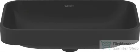Duravit HAPPY D.2 PLUS 60x40 cm-es ráültethető csiszolt mosdó,antracit matt 2359601300