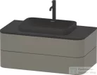 Duravit HAPPY D.2 PLUS 60x40 cm-es ráültethető csiszolt mosdó,antracit matt 2359601300