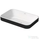 Duravit HAPPY D.2 PLUS 60x40 cm-es ráültethető csiszolt mosdó,fehér/antracit matt 2359606100