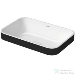   Duravit HAPPY D.2 PLUS 60x40 cm-es ráültethető csiszolt mosdó,fehér/antracit matt 2359606100