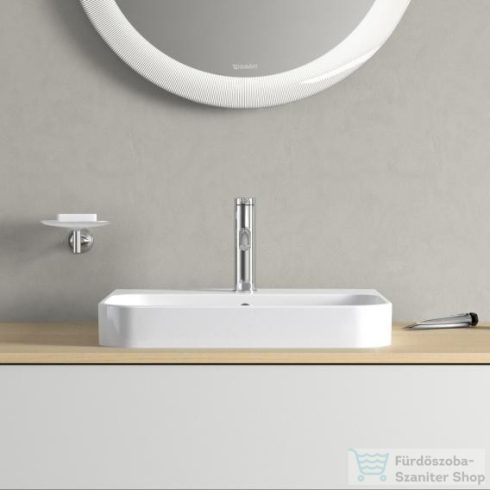 Duravit HAPPY D.2 PLUS 50x40 cm-es ráültethető csiszolt mosdó Wondergliss bevonattal,fehér 23605000001