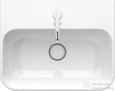 Duravit HAPPY D.2 PLUS 50x40 cm-es ráültethető csiszolt mosdó Wondergliss bevonattal,fehér 23605000001