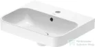 Duravit HAPPY D.2 PLUS 50x40 cm-es ráültethető csiszolt mosdó Wondergliss bevonattal,fehér 23605000001