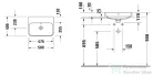 Duravit HAPPY D.2 PLUS 50x40 cm-es ráültethető csiszolt mosdó csaplyuk nélkül,Wondergliss bevonattal,fehér 23605000601