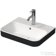   Duravit HAPPY D.2 PLUS 50x40 cm-es ráültethető csiszolt mosdó Wondergliss bevonattal,fehér/antracit matt 23605061001