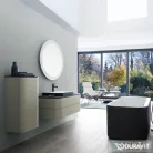 Duravit HAPPY D.2 PLUS 50x40 cm-es ráültethető csiszolt mosdó Wondergliss bevonattal,fehér/antracit matt 23605061001
