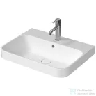 Duravit HAPPY D.2 PLUS 60x46 cm-es ráültethető csiszolt mosdó, kerámia fedelű click-clack leeresztővel, fehér 2360600000