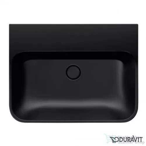 Duravit HAPPY D.2 PLUS 60x46 cm-es ráültethető csiszolt mosdó csaplyuk nélkül,antracit matt 2360601360