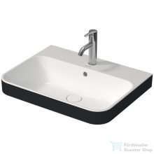   Duravit HAPPY D.2 PLUS 60x46 cm-es ráültethető csiszolt mosdó,fehér/antracit matt 2360606100
