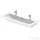 Duravit ME BY STARCK bútorral aláépíthető 123x49 cm-es mosdó 2 csaplyukkal,Wondergliss bevonattal,White Satin matt,23611232241