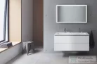 Duravit ME BY STARCK bútorral aláépíthető 123x49 cm-es mosdó 2 csaplyukkal,Wondergliss bevonattal,White Satin matt,23611232241
