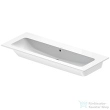   Duravit ME BY STARCK bútorral aláépíthető 123x49 cm-es mosdó csaplyuk nélkül,Wondergliss bevonattal,White Satin matt,23611232601