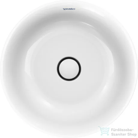 Duravit WHITE TULIP 43 cm pultra ültethető mosdó kerámia fedeles leeresztővel,Wondergliss bevonattal, 23624300791