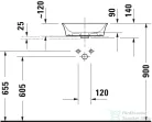 Duravit WHITE TULIP 43 cm pultra ültethető mosdó kerámia fedeles leeresztővel,2362430079