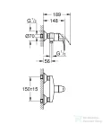 Grohe BAUCURVE zuhany csaptelep,króm 23631000