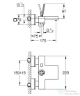 Grohe Eurocube Joy egykaros kádtöltő csaptelep zuhanyszett nélkül,króm 23666000