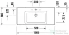 Duravit D-NEO 1005x480 mm-es bútorral aláépíthető mosdó, fehér 2367100000