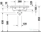 Duravit D-NEO 600x480 mm-es bútorral aláépíthető mosdó, fehér 2367600000