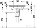 Duravit D-NEO 600x480 mm-es bútorral aláépíthető mosdó, fehér 2367600000