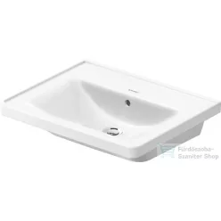   Duravit D-NEO 600x480 mm-es bútorral aláépíthető mosdó csaplyuk nélkül,Wondergliss bevonattal fehér 23676000601