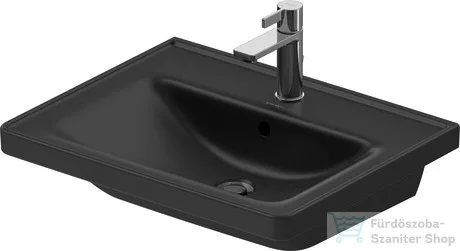 Duravit D-NEO 600x480 mm-es bútorral aláépíthető mosdó, matt antracit 2367601300