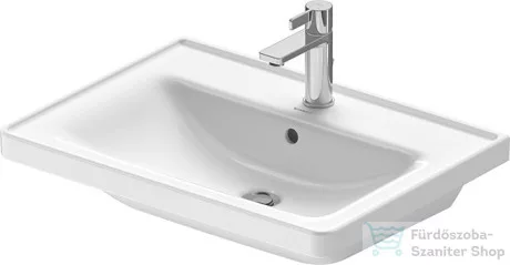 Duravit D-NEO 650x480 mm-es bútorral aláépíthető mosdó Wondergliss bevonattal, fehér 23676500001