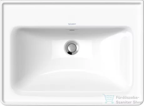 Duravit D-NEO 650x480 mm-es bútorral aláépíthető mosdó csaplyuk nélkül, fehér 2367650060