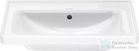 Duravit D-NEO 650x480 mm-es bútorral aláépíthető mosdó csaplyuk nélkül, fehér 2367650060