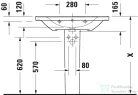 Duravit D-NEO 800x480 mm-es bútorral aláépíthető mosdó, matt antracit 2367801300