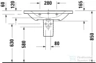 Duravit D-NEO 800x480 mm-es bútorral aláépíthető mosdó, matt antracit 2367801300