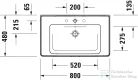 Duravit D-NEO 800x480 mm-es bútorral aláépíthető mosdó, matt fehér 2367803200