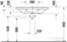 Duravit D-NEO 800x480 mm-es bútorral aláépíthető mosdó, matt fehér 2367803200