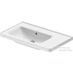   Duravit D-NEO 800x480 mm-es bútorral aláépíthető mosdó,balos medencével,csaplyuk nélkül,Wondergliss bevonattal, fehér 23698000601