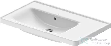 Duravit D-NEO 800x480 mm-es bútorral aláépíthető mosdó,balos medencével,csaplyuk nélkül,Wondergliss bevonattal, fehér 23698000601