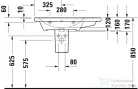 Duravit D-NEO 800x480 mm-es bútorral aláépíthető mosdó,balos medencével,csaplyuk nélkül,Wondergliss bevonattal, fehér 23698000601