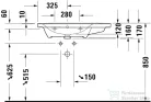 Duravit D-NEO 800x480 mm-es bútorral aláépíthető mosdó,balos medencével,csaplyuk nélkül,Wondergliss bevonattal, fehér 23698000601