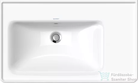 Duravit D-NEO 800x480 mm-es bútorral aláépíthető mosdó,balos medencével,csaplyuk nélkül,Wondergliss bevonattal, fehér 23698000601