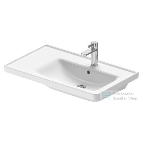 Duravit D-NEO 800x480 mm-es bútorral aláépíthető mosdó,jobbos medencével,Wondergliss bevonattal, fehér 23708000001