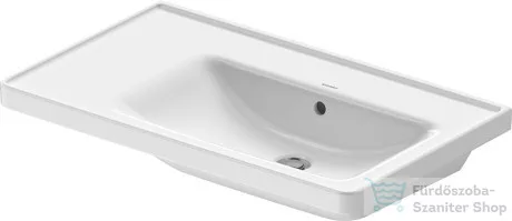 Duravit D-NEO 800x480 mm-es bútorral aláépíthető mosdó,jobbos medencével,csaplyuk nélkül, fehér 2370800060