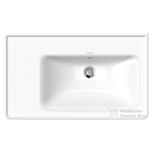 Duravit D-NEO 800x480 mm-es bútorral aláépíthető mosdó,jobbos medencével,csaplyuk nélkül,Wondergliss bevonattal fehér 23708000601