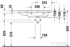 Duravit D-NEO 800x480 mm-es bútorral aláépíthető mosdó,jobbos medencével,csaplyuk nélkül, fehér 2370800060