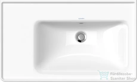 Duravit D-NEO 800x480 mm-es bútorral aláépíthető mosdó,jobbos medencével,csaplyuk nélkül, fehér 2370800060