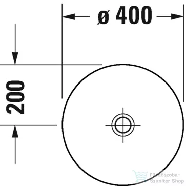 Duravit D-Neo 40 cm-es túlfolyó nélküli ráültethető mosdó Wondergliss bevonattal, fehér 23714000701