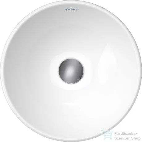 Duravit D-Neo 40 cm-es túlfolyó nélküli ráültethető mosdó Wondergliss bevonattal, fehér 23714000701