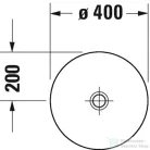Duravit D-Neo 40 cm-es túlfolyó nélküli ráültethető mosdó,2371400070
