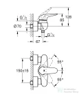 Grohe EUROSTYLE zuhany csaptelep,króm 23722003
