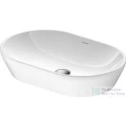   Duravit D-Neo 60x40 cm-es túlfolyó nélküli ráültethető mosdó Wondergliss bevonattal, fehér 23726000701