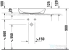 Duravit D-Neo 60x40 cm-es túlfolyó nélküli ráültethető mosdó Wondergliss bevonattal, fehér 23726000701